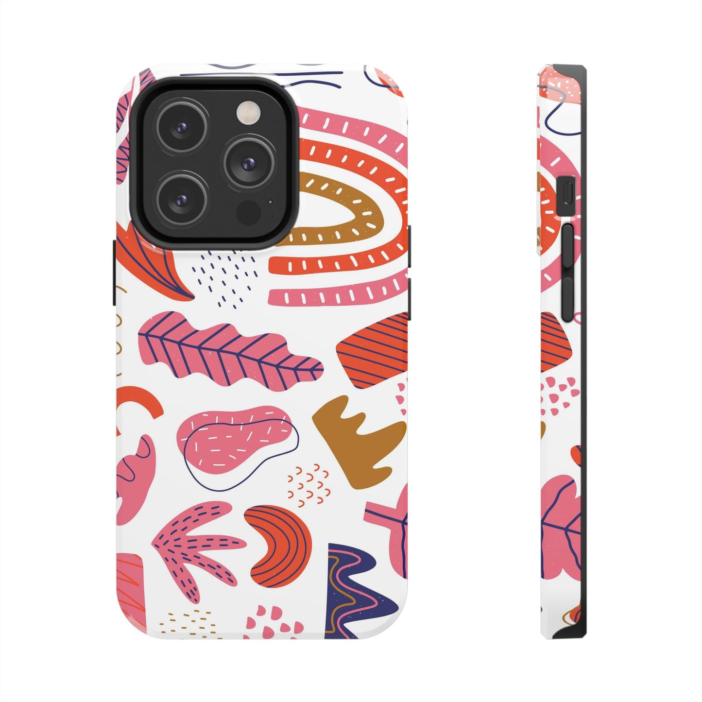 Isolated doodles, bundle of flowers Tough Phone Cases iPhone 14 Pro