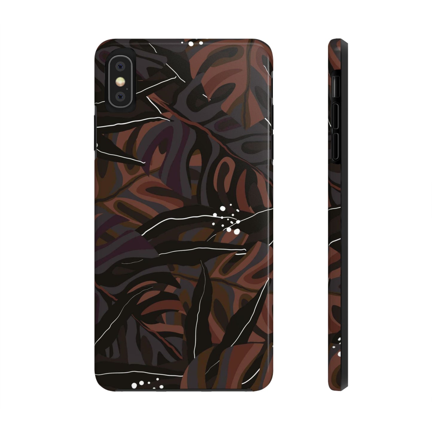 Modern exotic jungle plants Tough Phone Cases iPhone XS MAX