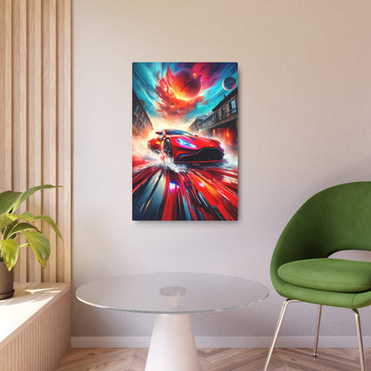 Ignition of the Cosmos: A Supernova of Speed and Color Metal Art Sign