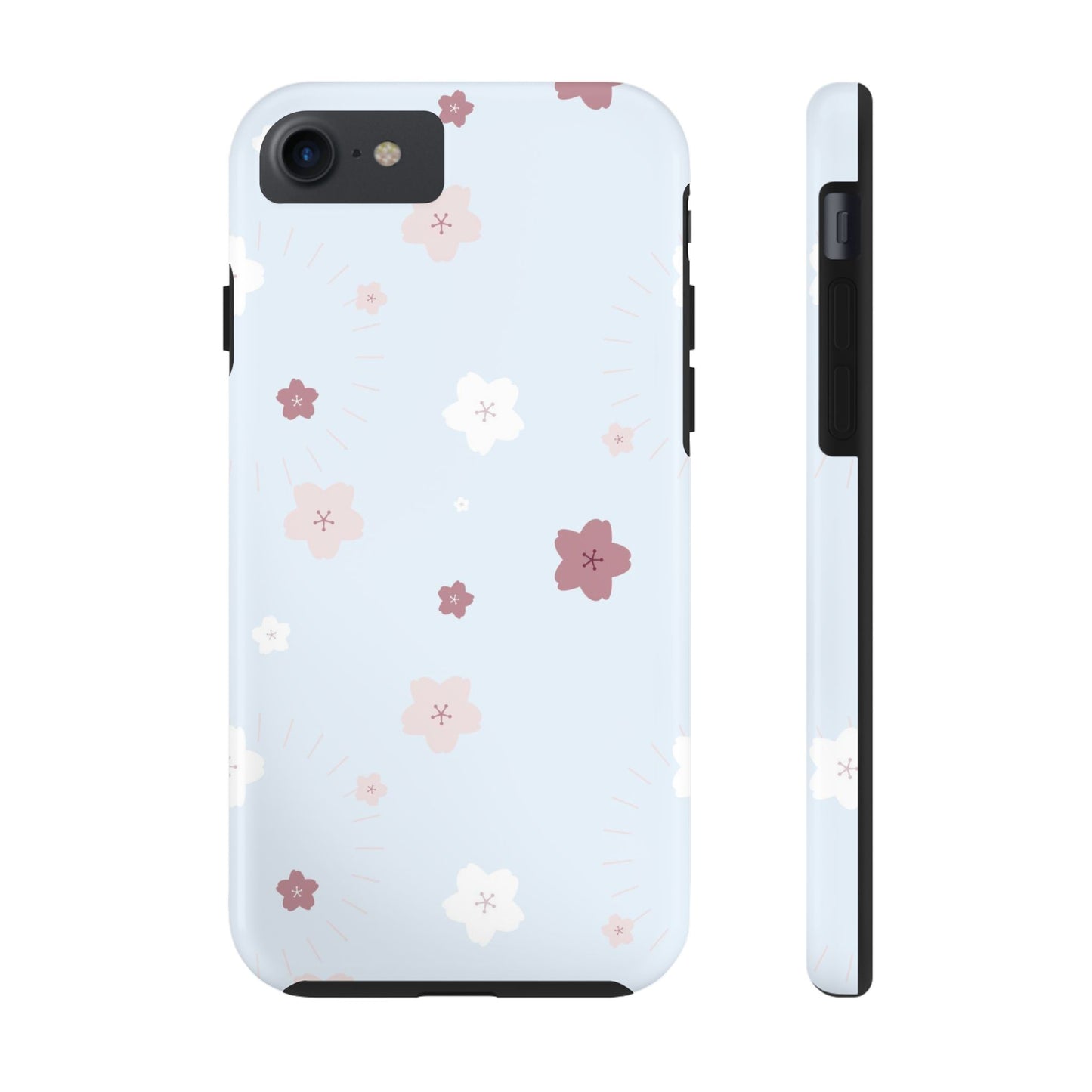 seamless cute lovely pink and white cherry blossom Tough Phone Cases iPhone 7, iPhone 8, iPhone SE