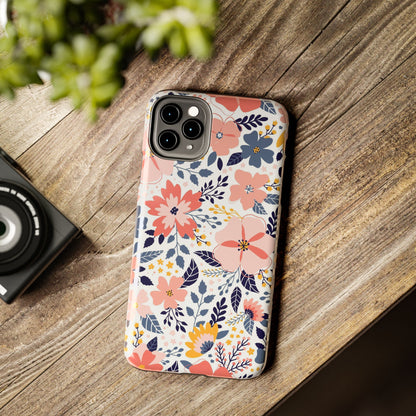 seamless pattern with abstract flowers Tough Phone Cases