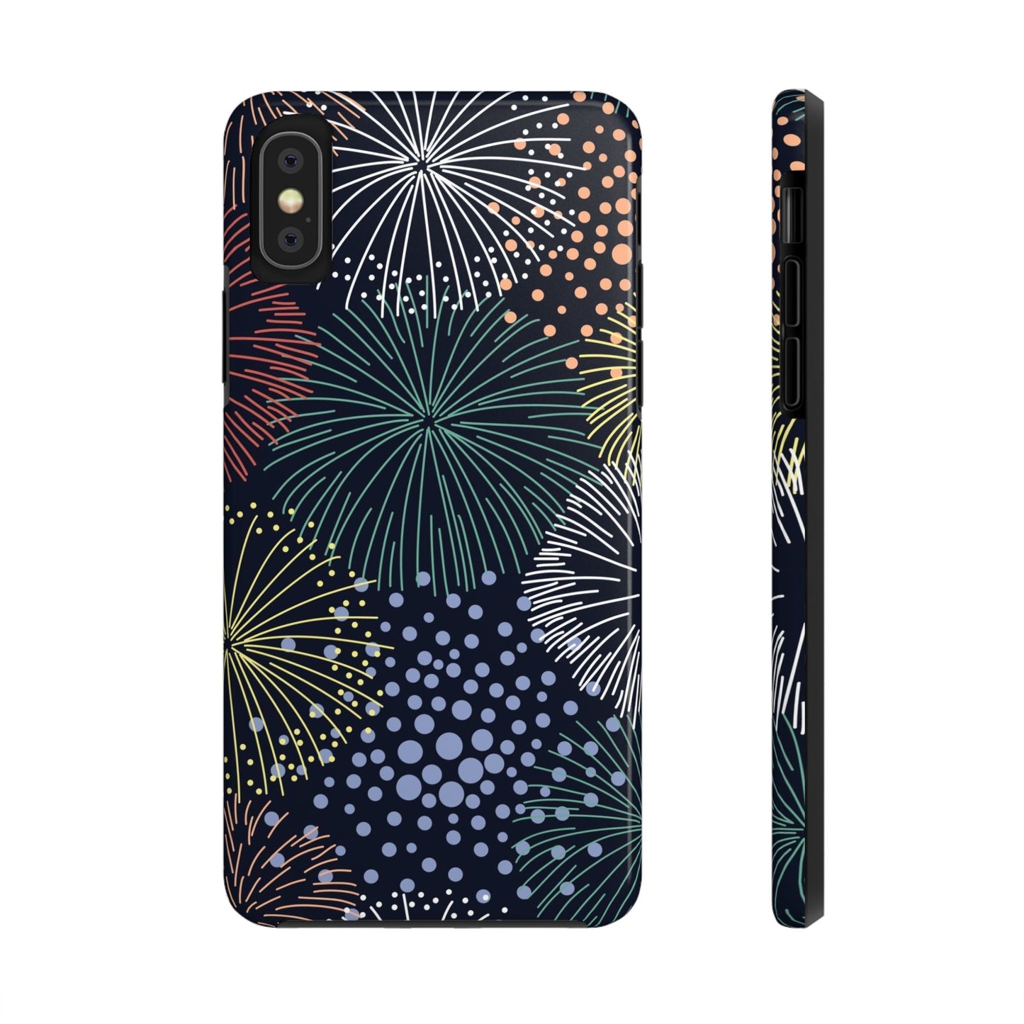 Seamless pattern with colorful fireworks Tough Phone Cases iPhone XS