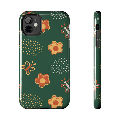 Seamless pattern with flowers and butterflies Tough Phone Cases iPhone 11