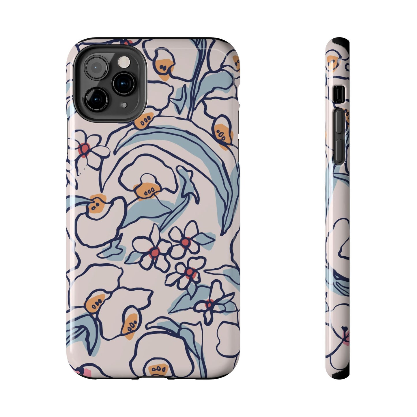 hand-drawn flower sketch Tough Phone Cases iPhone 11 Pro Max