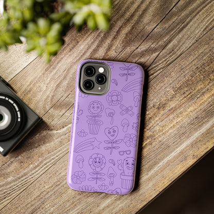 Retro seamless pattern with groovy element Tough Phone Cases