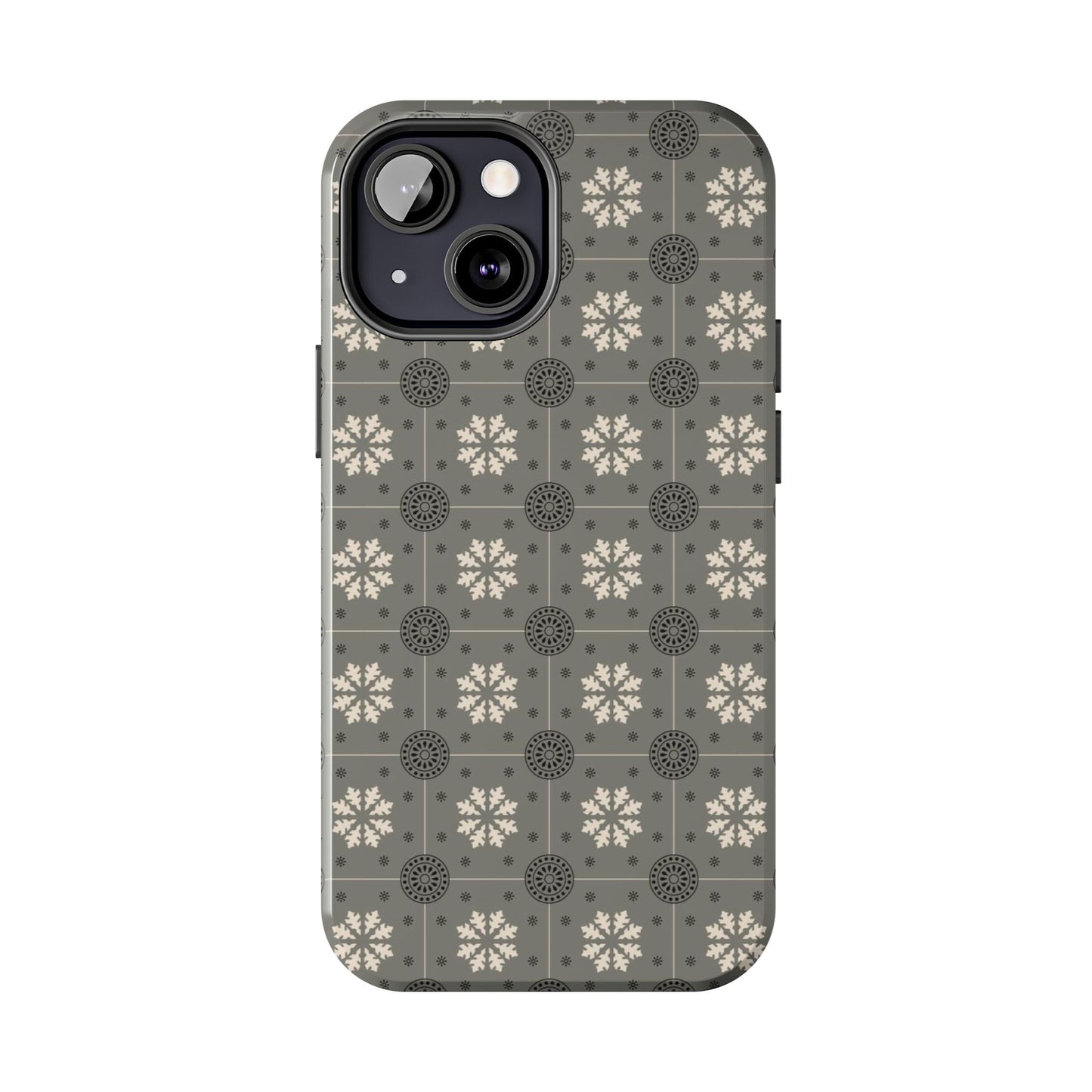 Grey Mosaic Pattern Tough Phone Cases