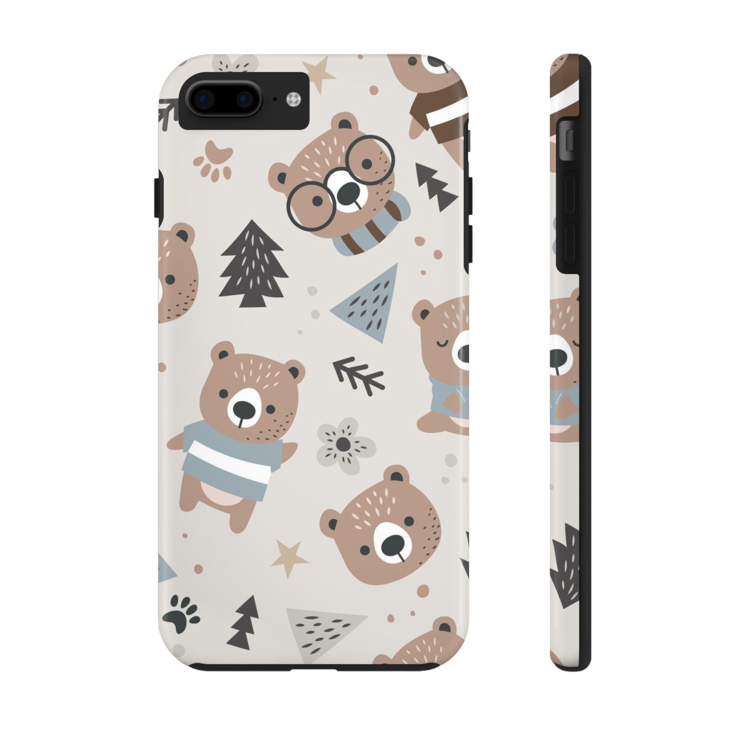 Scandinavian Teddy Bear Seamless Pattern Tough Phone Cases iPhone 7 Plus, iPhone 8 Plus