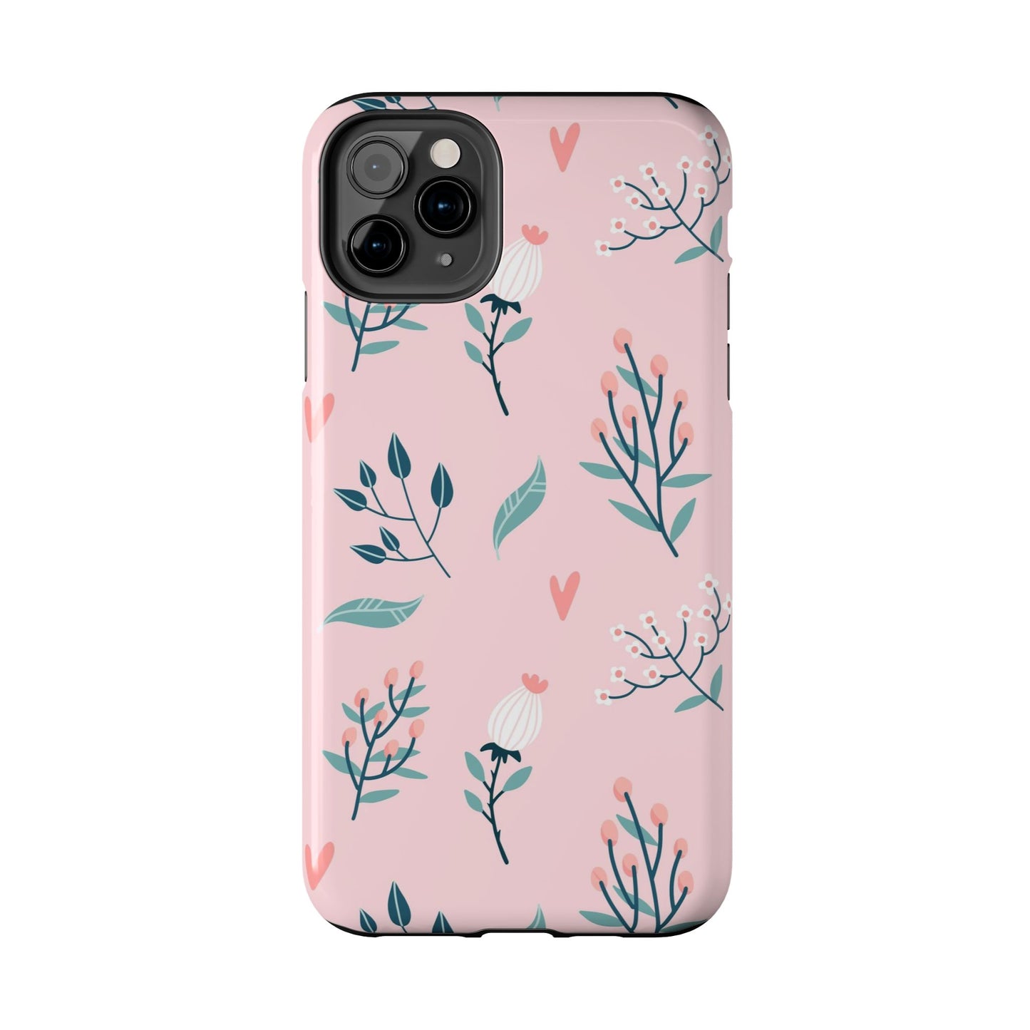 Floral seamless pattern. Garden flowers branches Tough Phone Cases