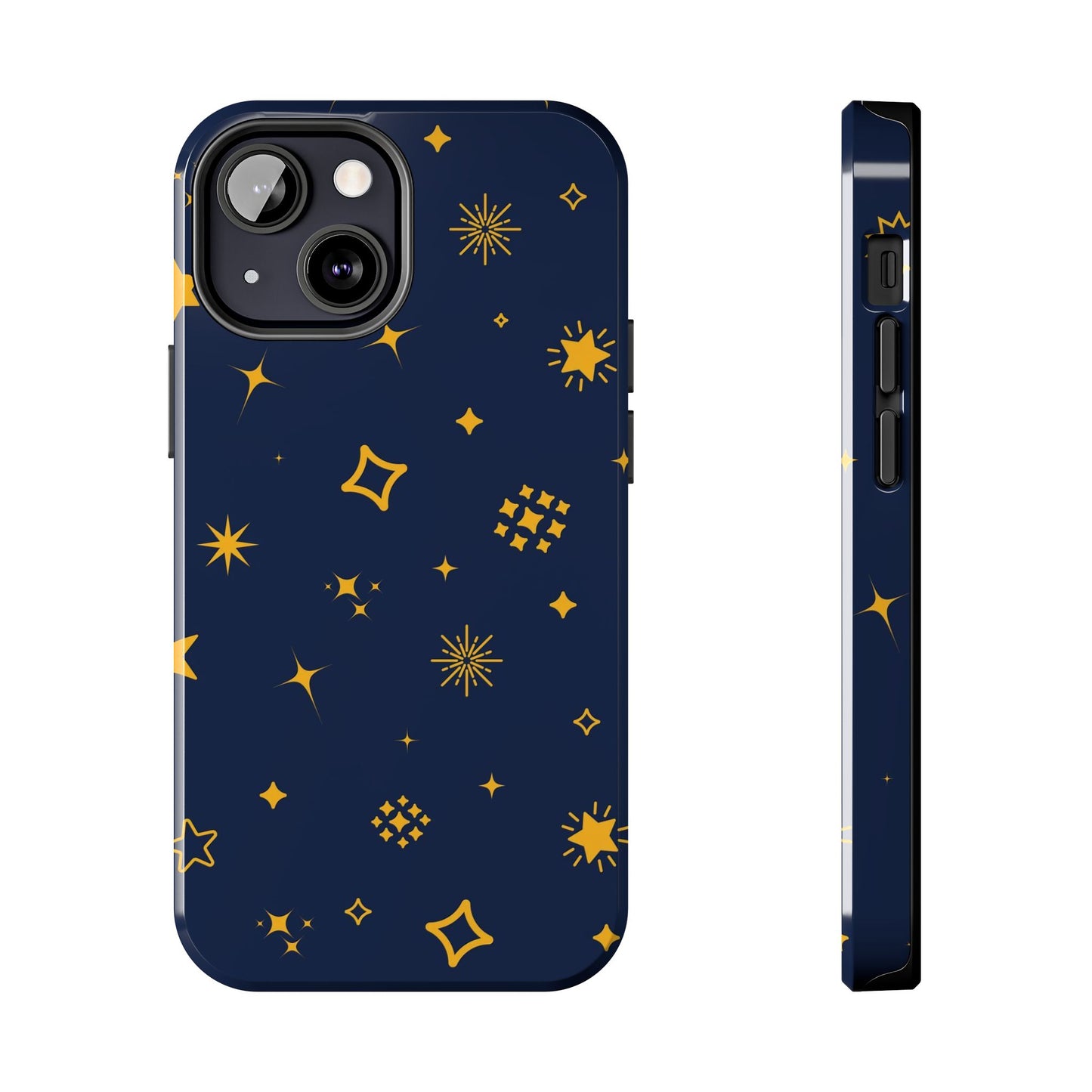 pattern on a blue Tough Phone Cases iPhone 13 Mini