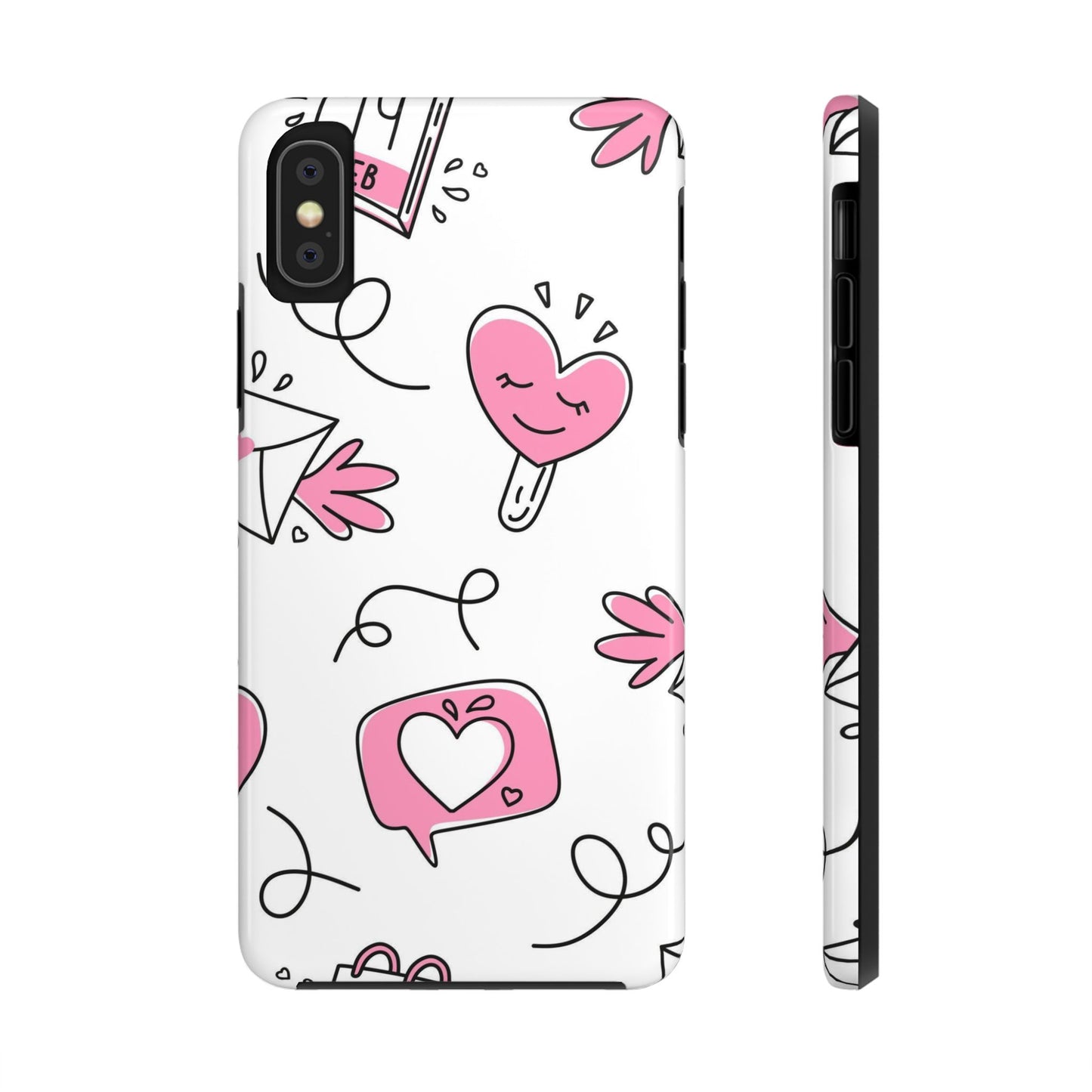 Seamless pattern of valentines calendars Tough Phone Cases iPhone XS