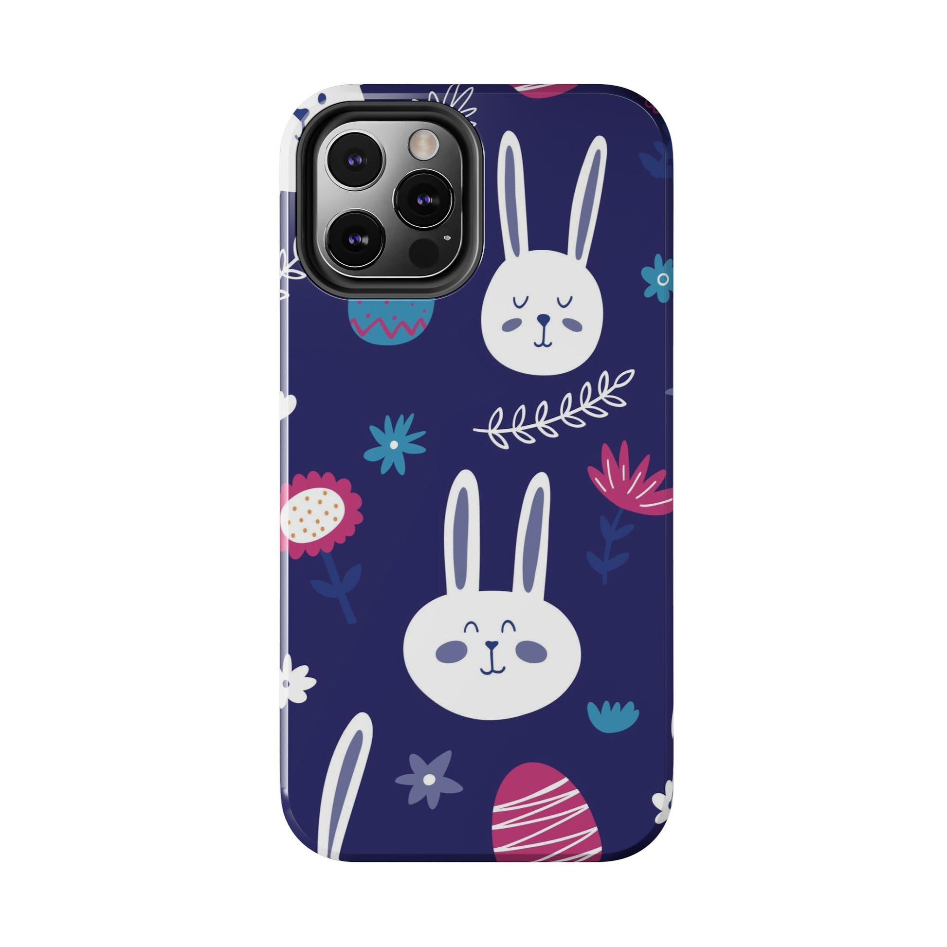 Seamless pattern with cute hand drawn bunnies Tough Phone Case