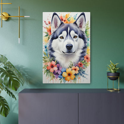 Floral Canine Majesty Metal Art Sign 24" x 36" (Vertical) 0.12''