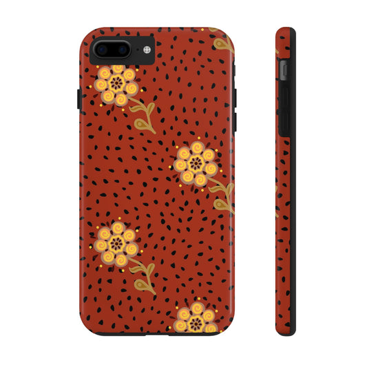 Abstract ethnic flower seamless pattern Tough Phone Cases iPhone 7 Plus, iPhone 8 Plus