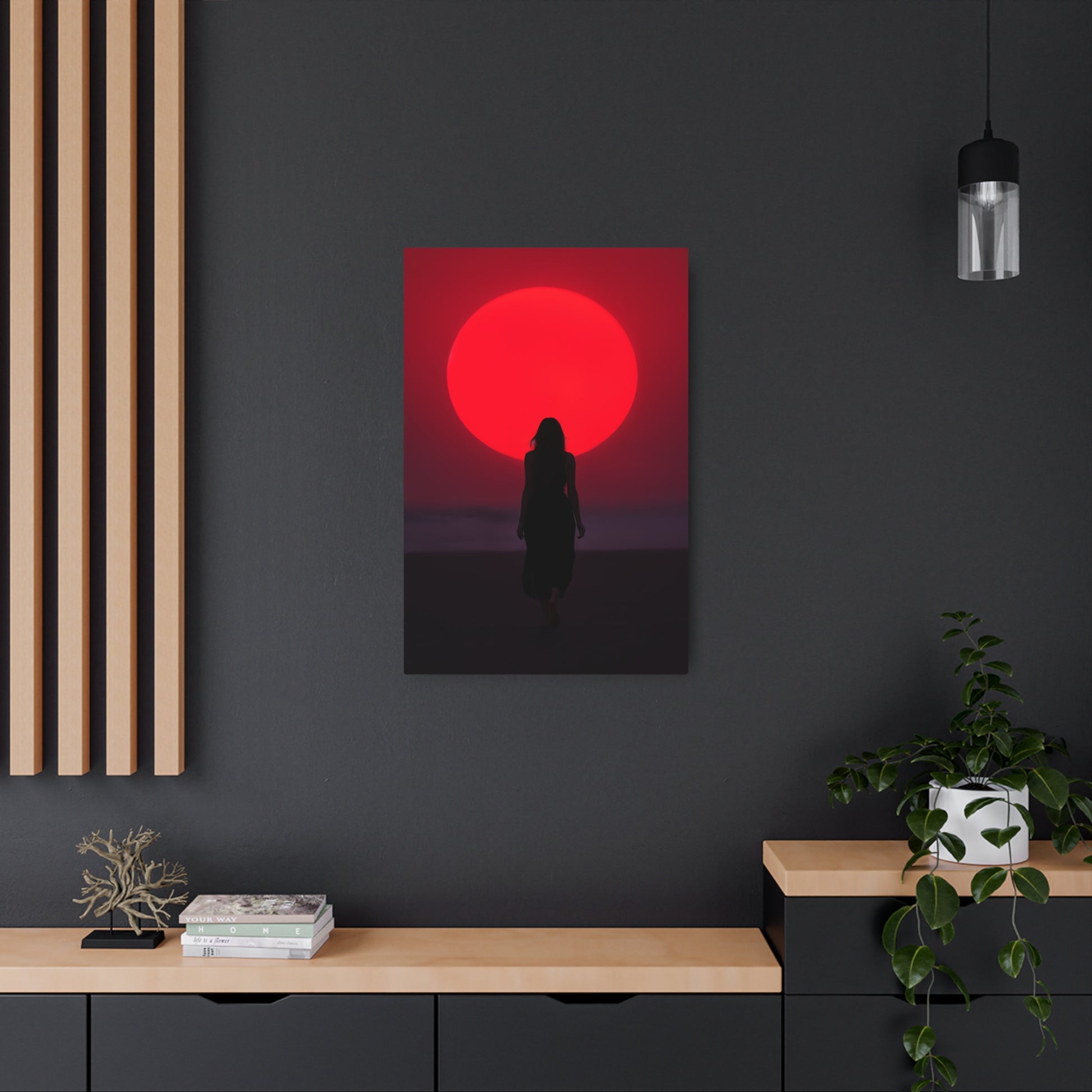 Stunning Metal Sign: Serene Sunset Scene with Silhouette | Perfect for Home Décor