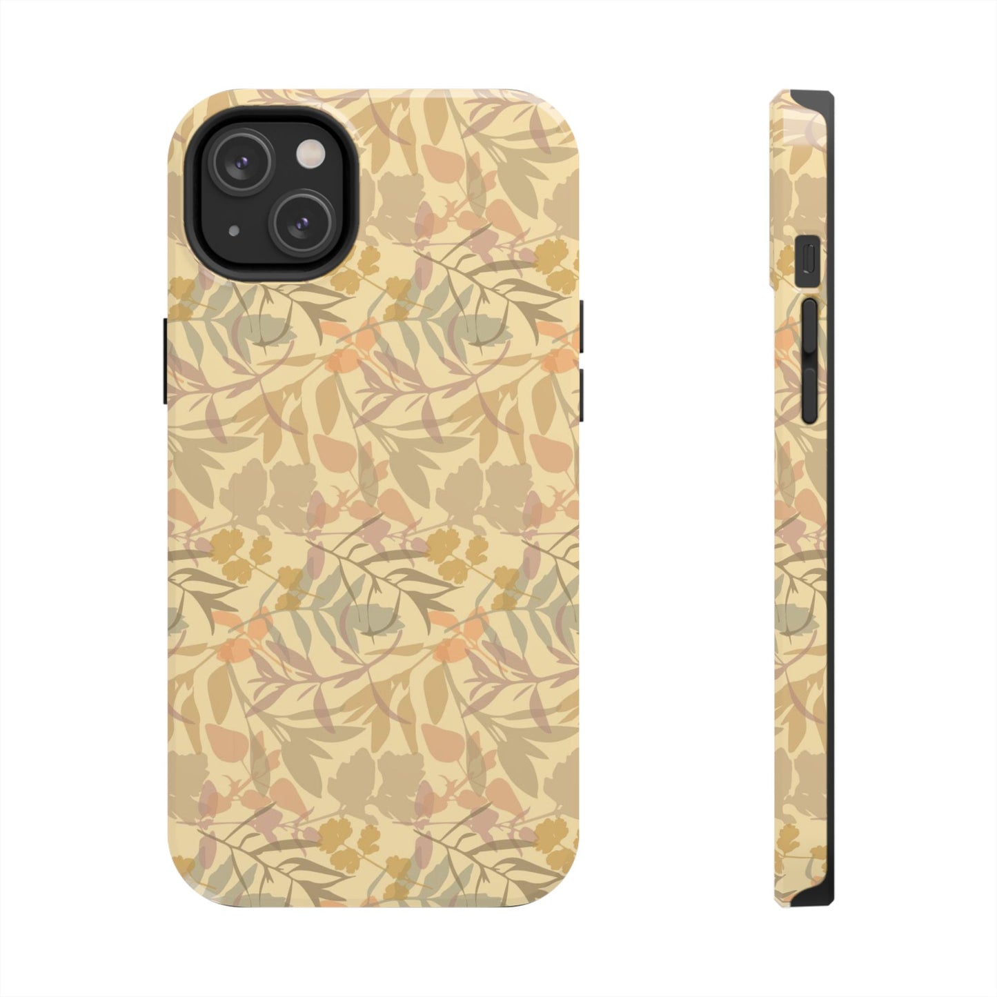 Boho Plants Leafs Pattern Tough Phone Cases iPhone 14 Plus