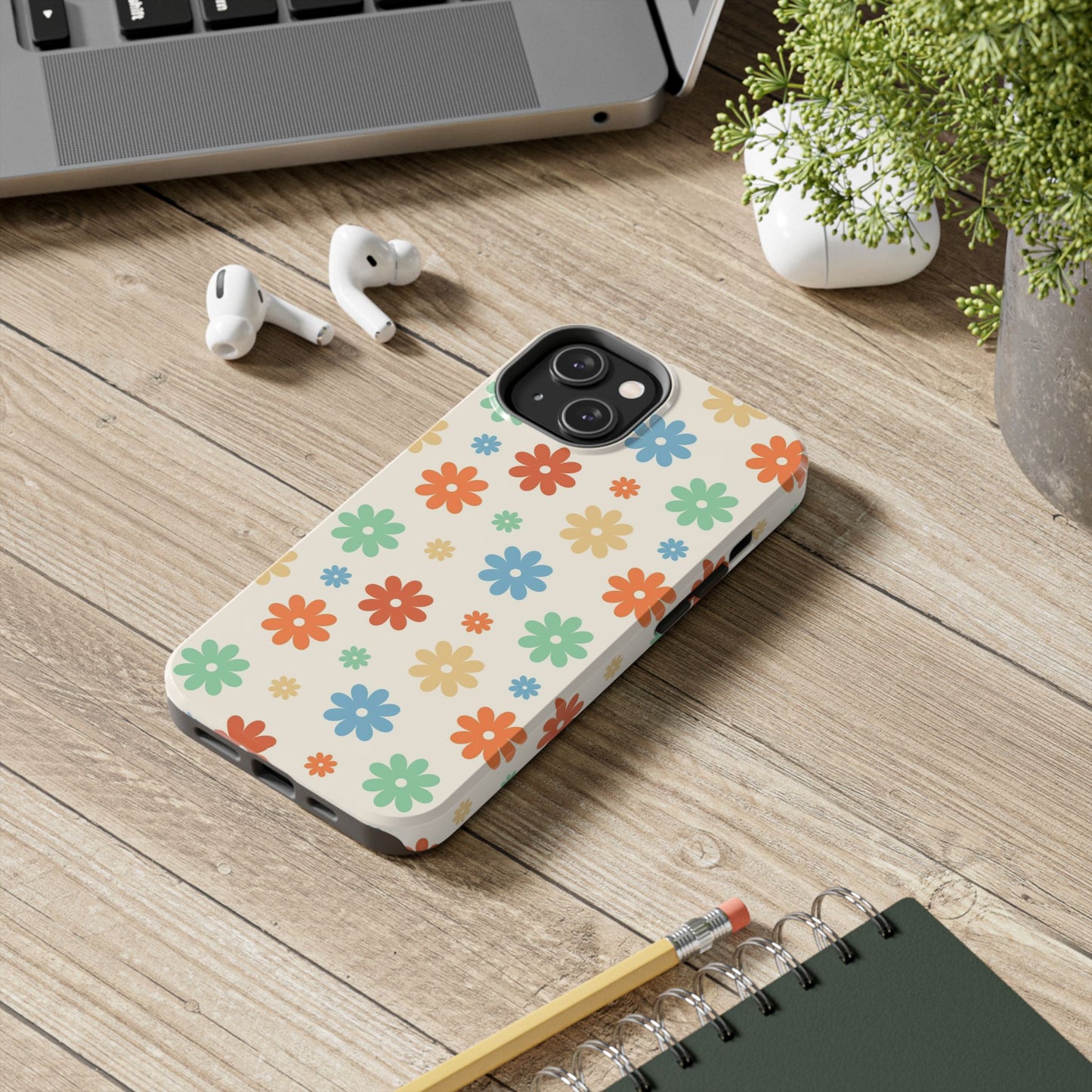 Retro groovy daisy seamless pattern Tough Phone Cases