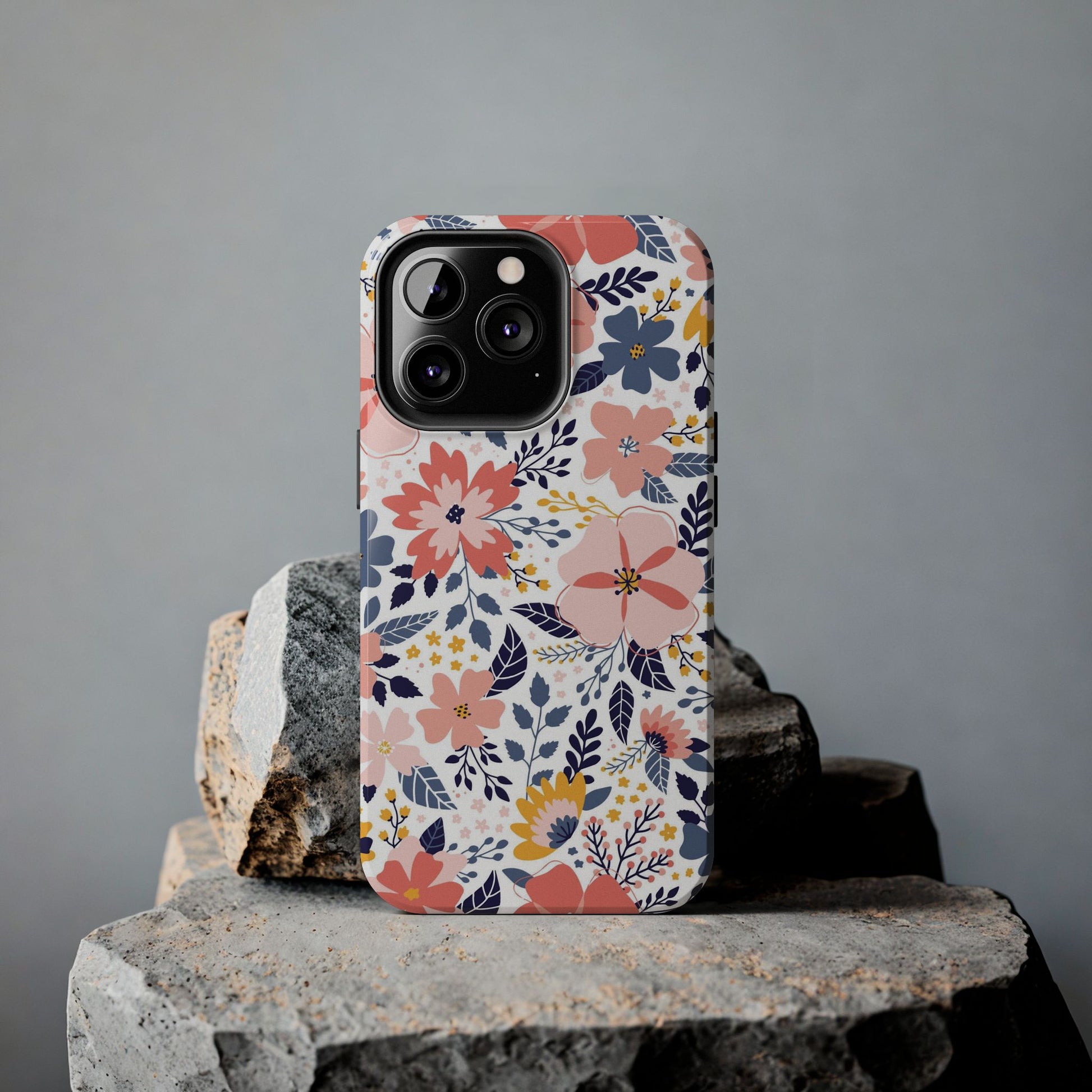 seamless pattern with abstract flowers Tough Phone Cases