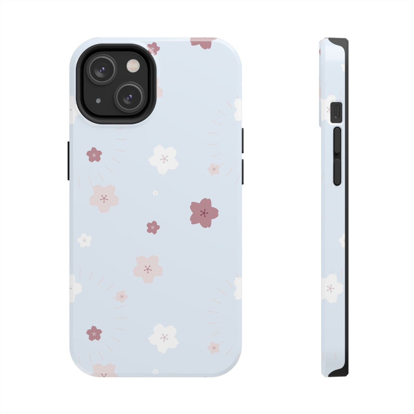 seamless cute lovely pink and white cherry blossom Tough Phone Cases iPhone 14