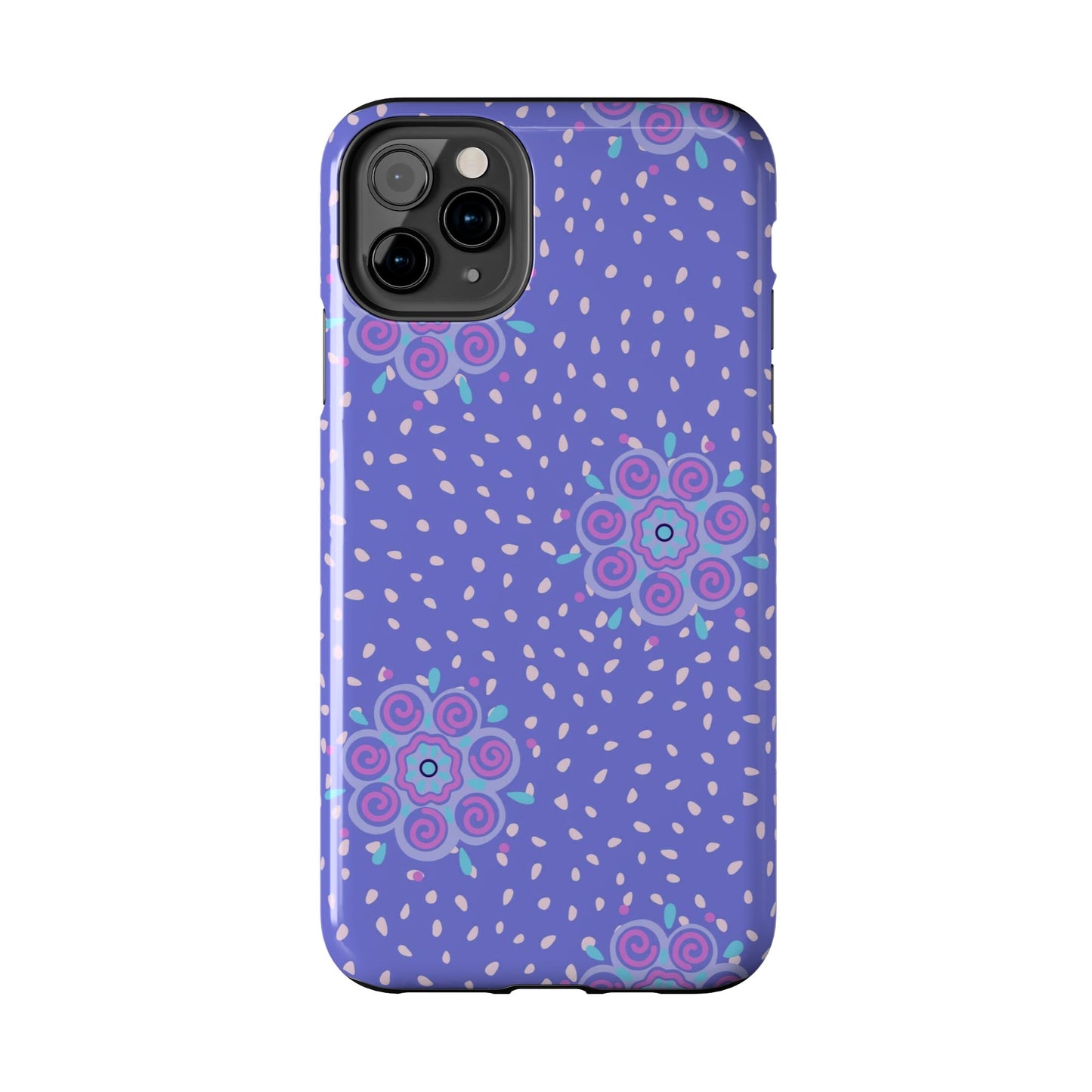 Abstract ethnic bud flower seamless pattern Tough Phone Cases