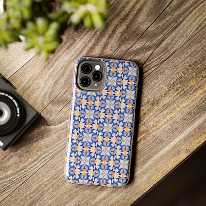 Floral Tile Pattern Tough Phone Cases