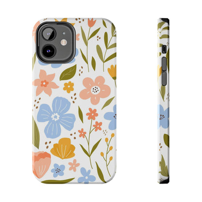 Big collection of blooming flowers, twigs and leaves Tough Phone Cases iPhone 12