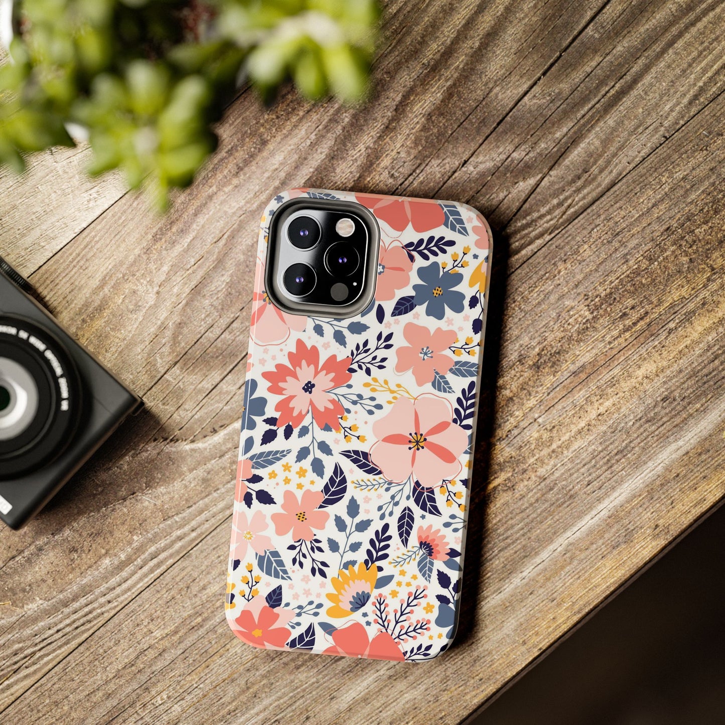 seamless pattern with abstract flowers Tough Phone Cases