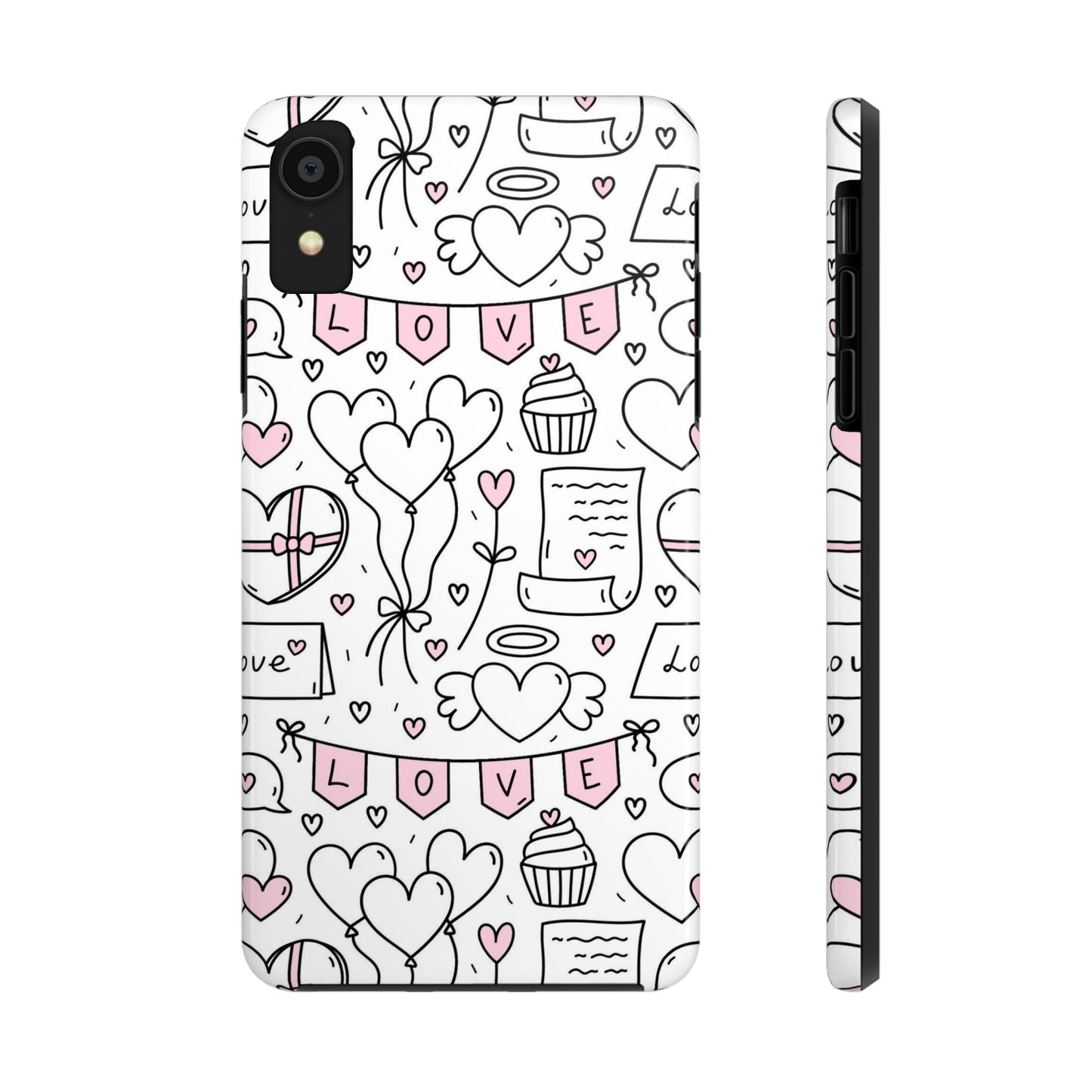 Cute seamless pattern for Valentine's Day with hearts Tough Phone Cases iPhone XR