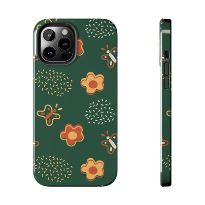 Seamless pattern with flowers and butterflies Tough Phone Cases iPhone 12 Pro Max