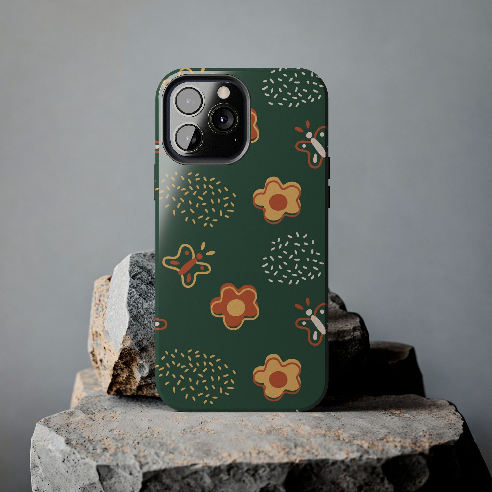 Seamless pattern with flowers and butterflies Tough Phone Cases