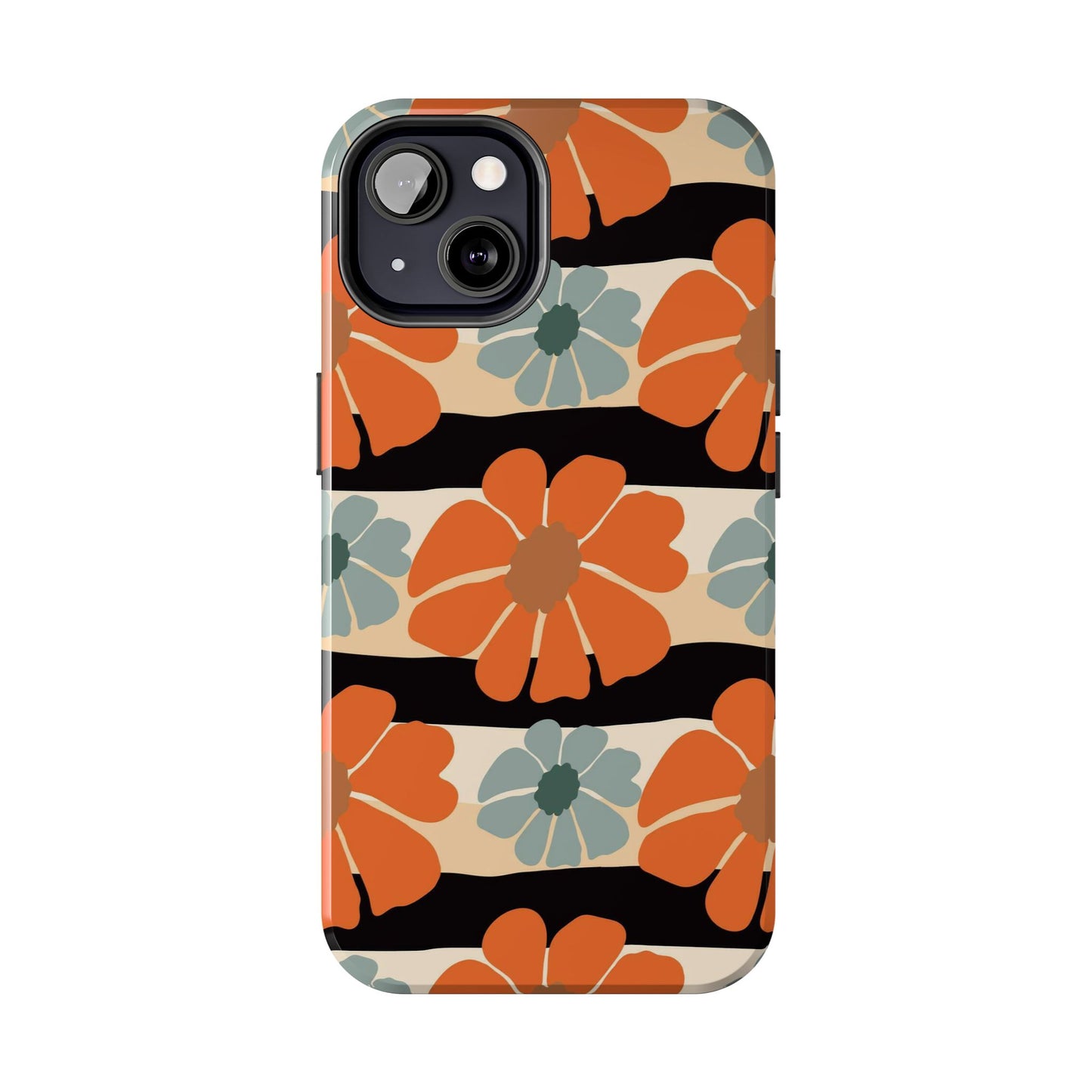 Retro groovy flowers seamless pattern Tough Phone Cases