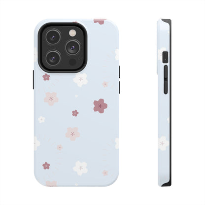 seamless cute lovely pink and white cherry blossom Tough Phone Cases iPhone 14 Pro