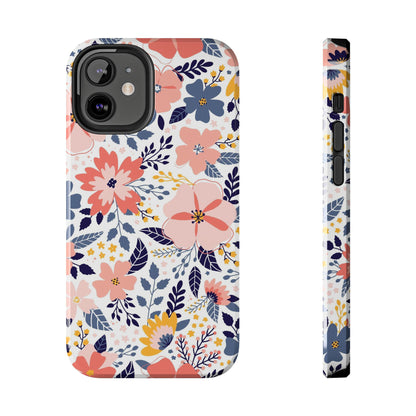 seamless pattern with abstract flowers Tough Phone Cases iPhone 12 Mini