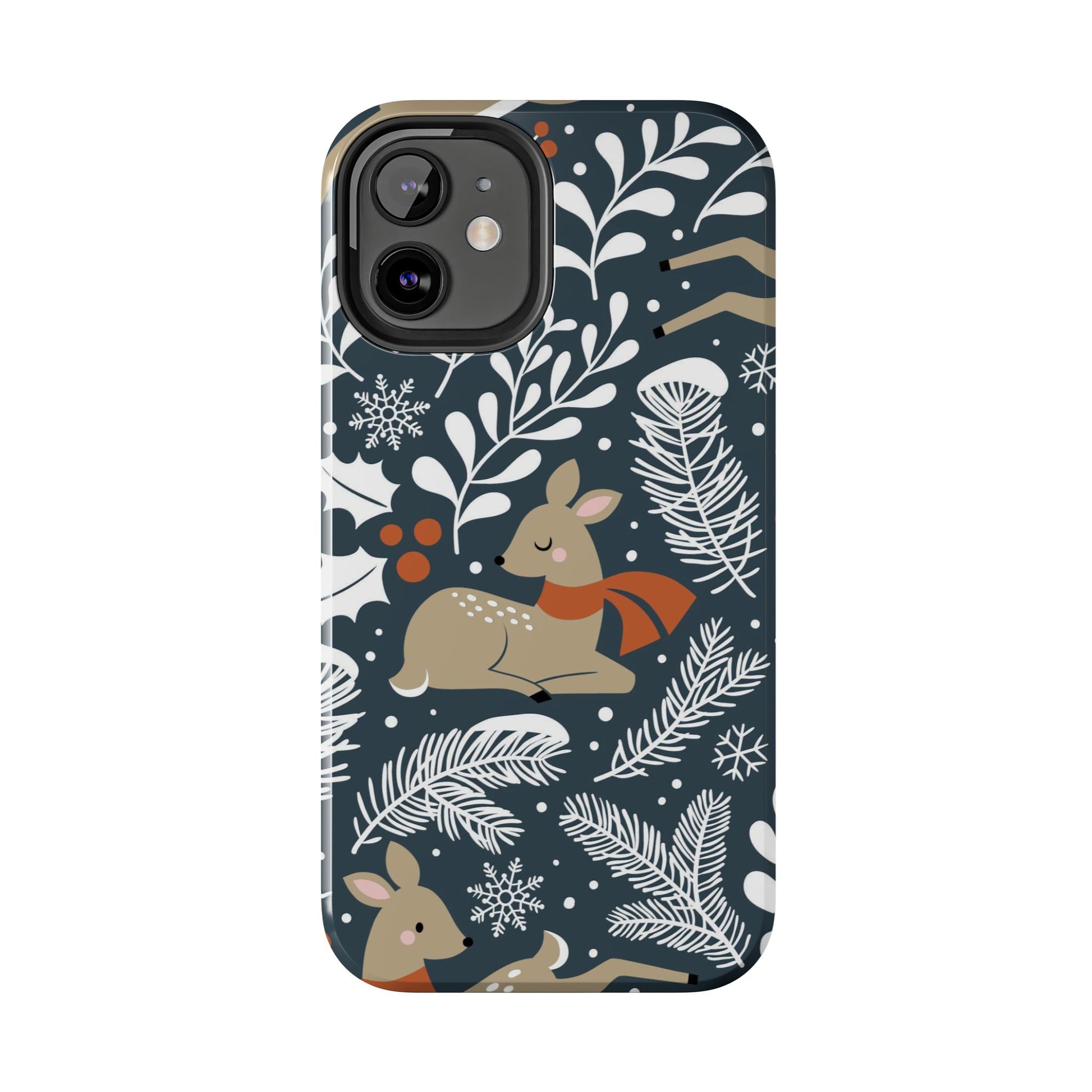 Seamless pattern with cute Christmas deer Tough Phone Cases