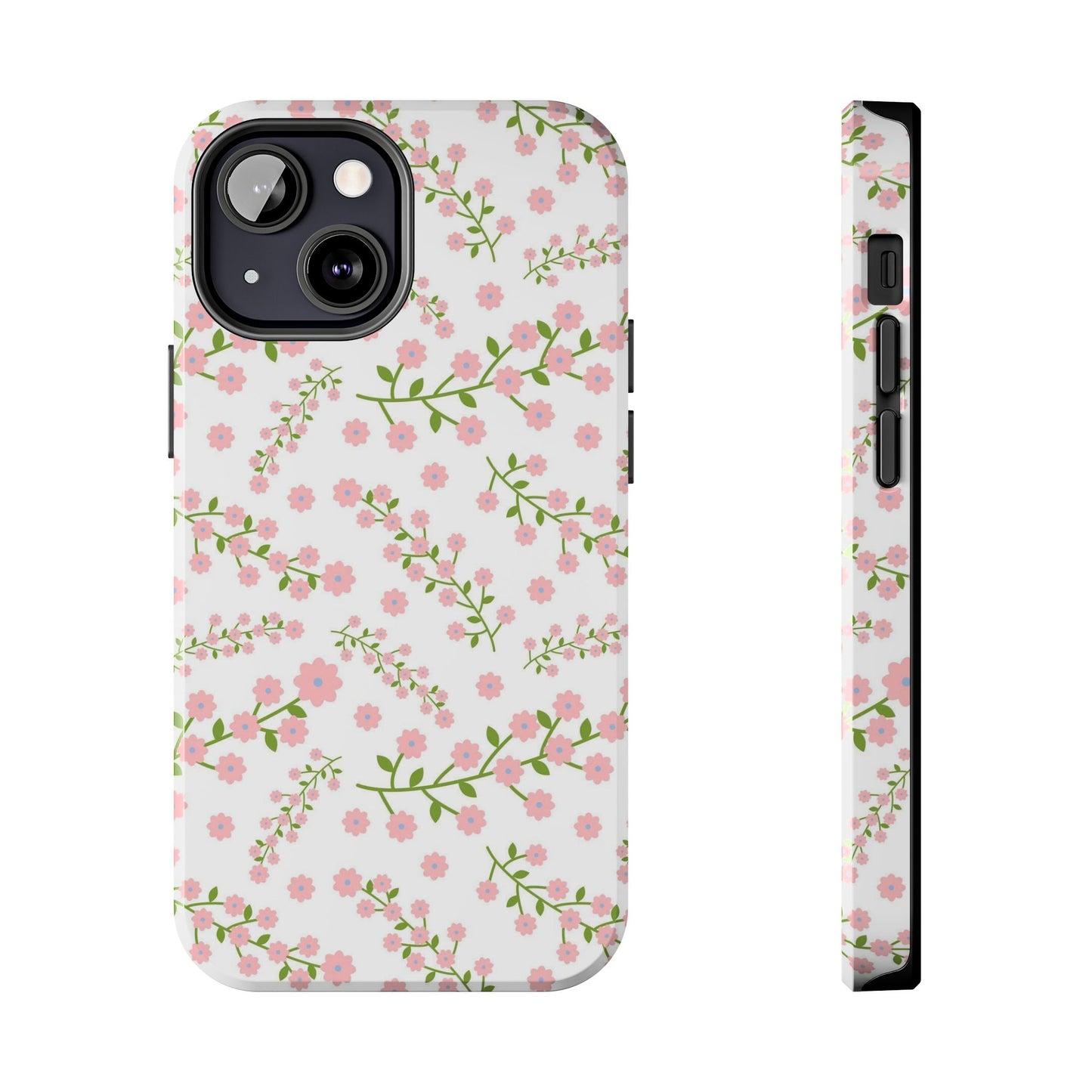 Seamless pattern green branches with blooming Tough Phone Cases iPhone 13 Mini