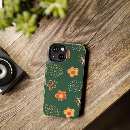 Seamless pattern with flowers and butterflies Tough Phone Cases