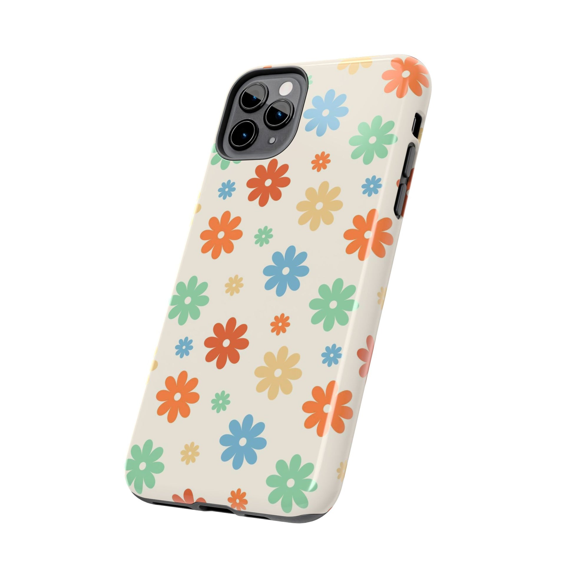 Retro groovy daisy seamless pattern Tough Phone Cases