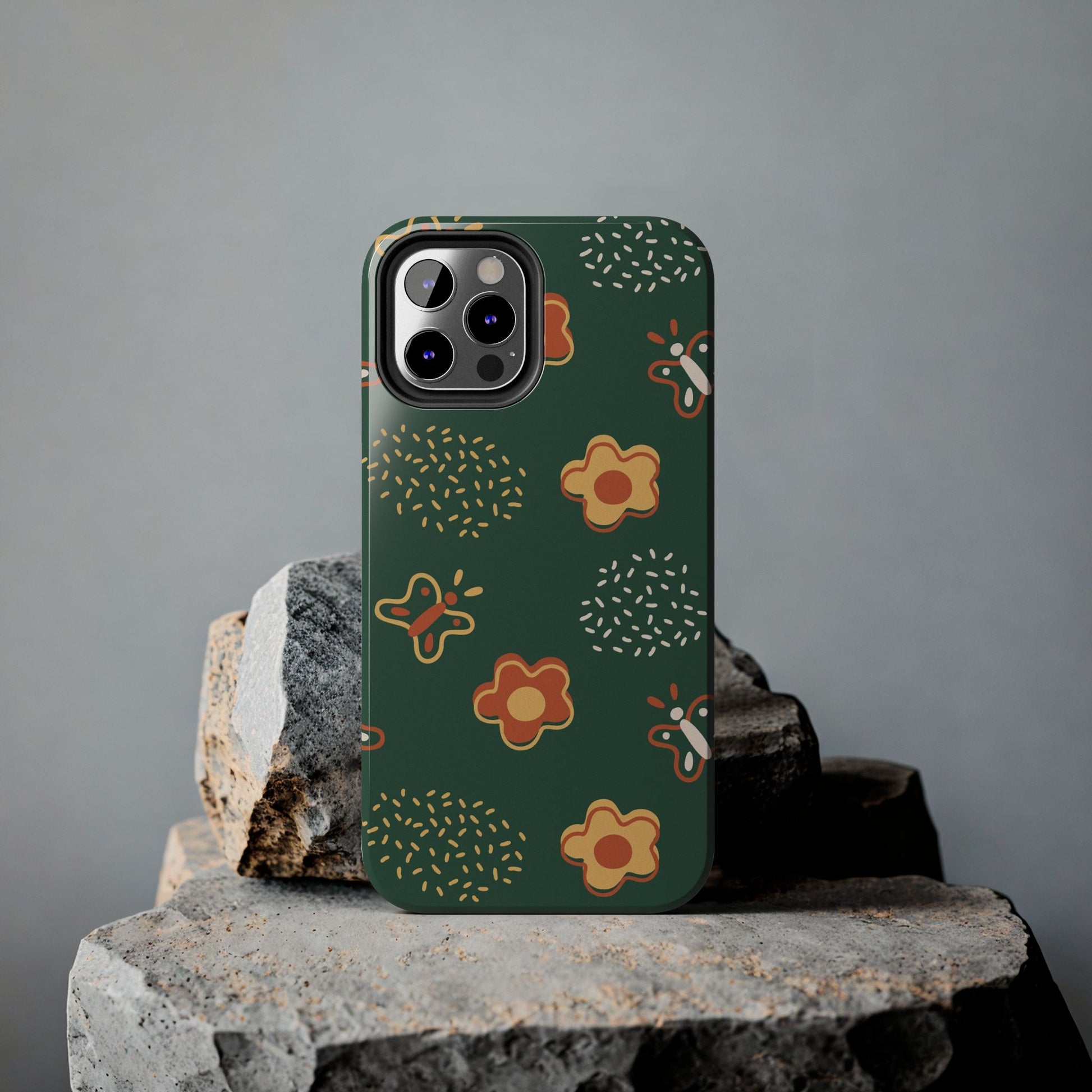 Seamless pattern with flowers and butterflies Tough Phone Cases