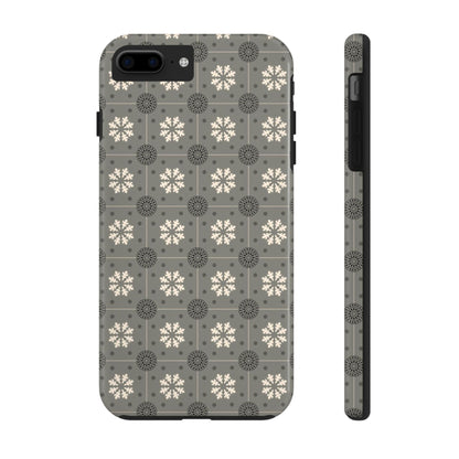 Grey Mosaic Pattern Tough Phone Cases iPhone 7 Plus, iPhone 8 Plus