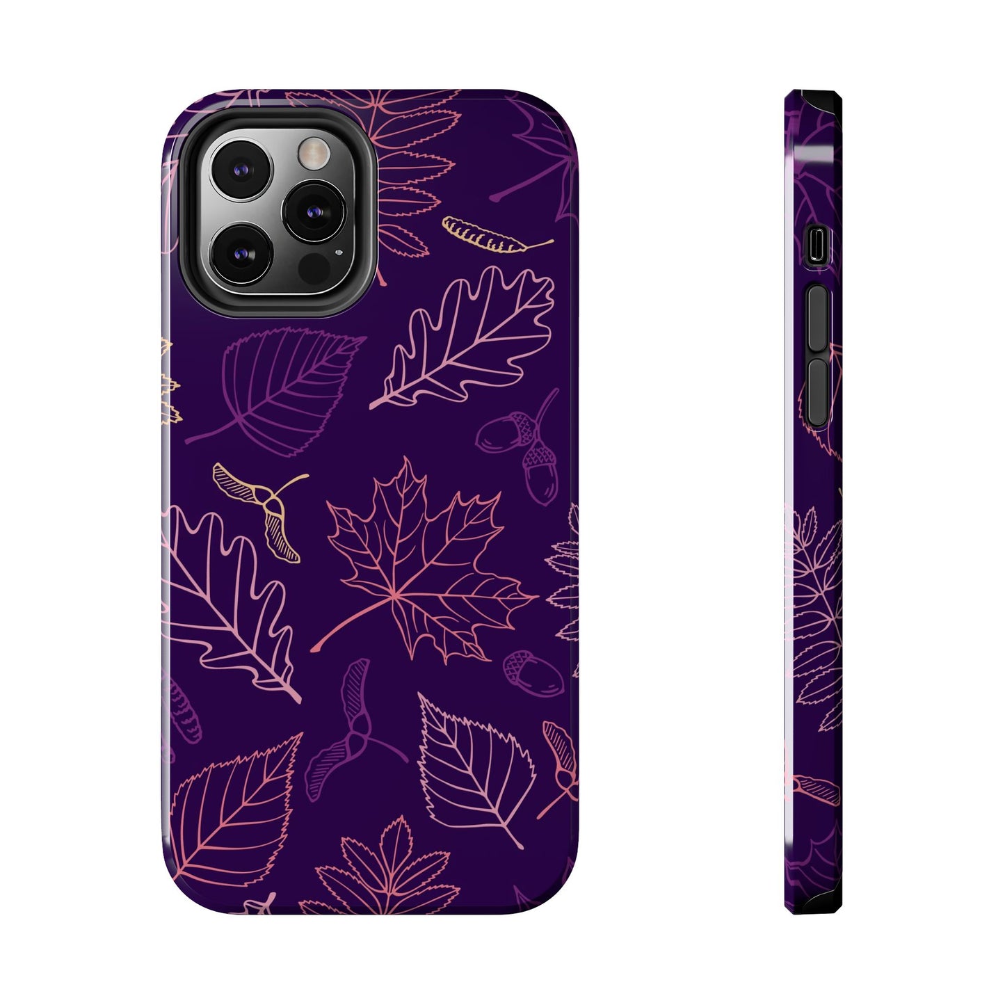 Seamless pattern with autumn leaves Tough Phone Cases iPhone 12 Pro