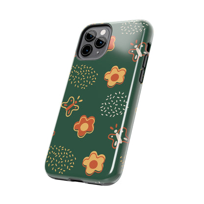 Seamless pattern with flowers and butterflies Tough Phone Cases