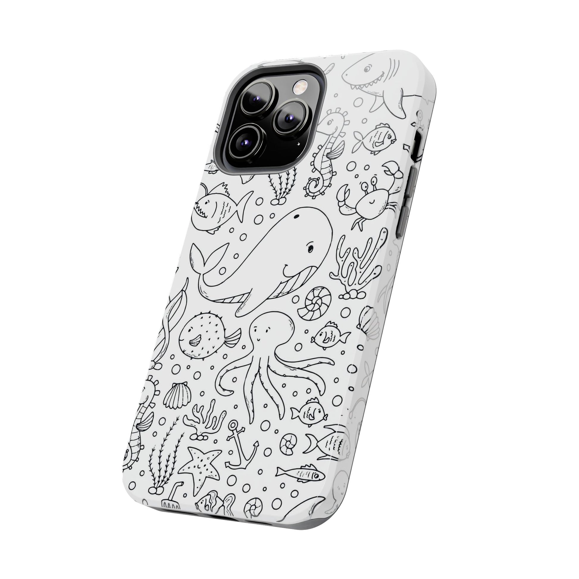 monochrome seamless pattern Tough Phone Cases