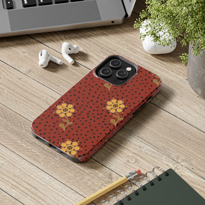 Abstract ethnic flower seamless pattern Tough Phone Cases