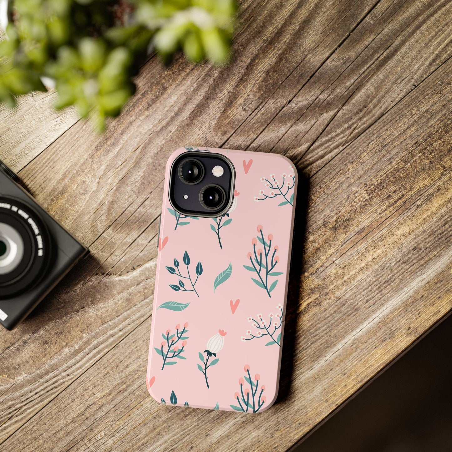 Floral seamless pattern. Garden flowers branches Tough Phone Cases