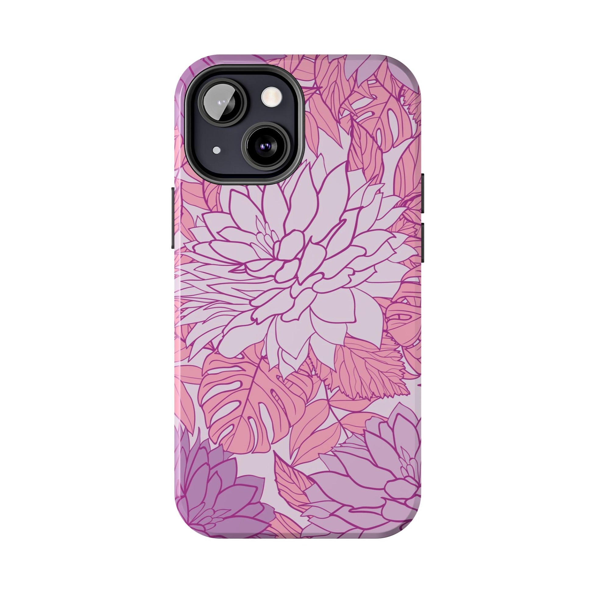 Marigold flowers and leaves Tough Phone Cases