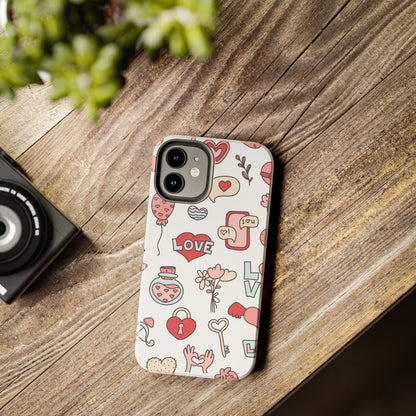 Romantic seamless pattern Tough Phone Cases