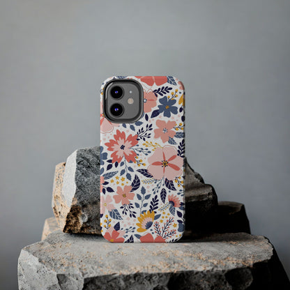 seamless pattern with abstract flowers Tough Phone Cases