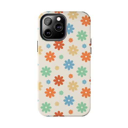 Retro groovy daisy seamless pattern Tough Phone Cases