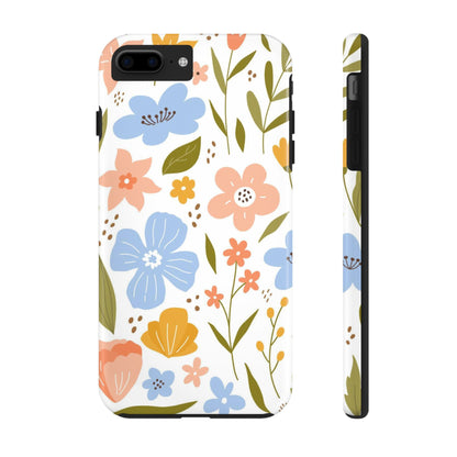 Big collection of blooming flowers, twigs and leaves Tough Phone Cases iPhone 7 Plus, iPhone 8 Plus