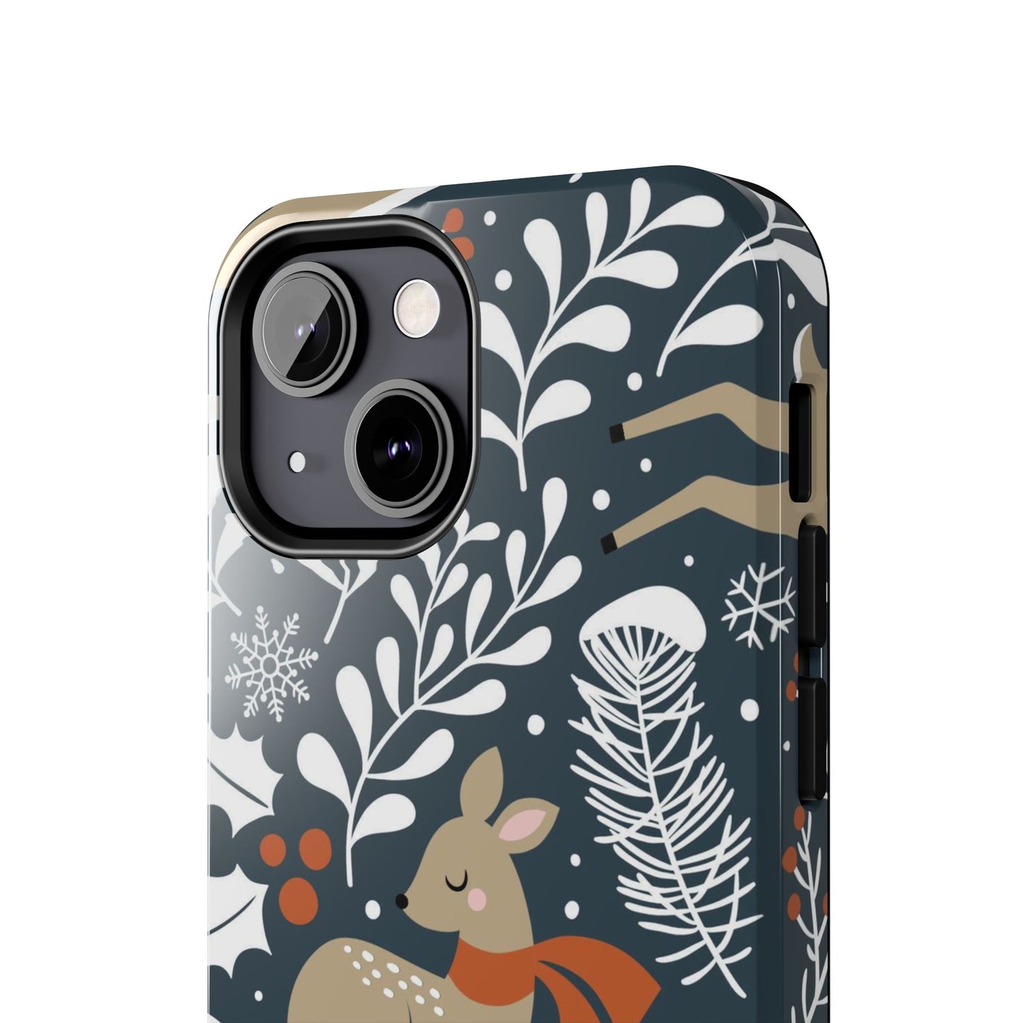 Seamless pattern with cute Christmas deer Tough Phone Cases