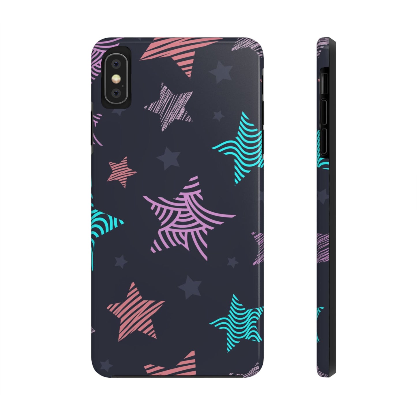 Hand Drawn Seamless Pattern Stars Tough Phone Cases iPhone XS MAX